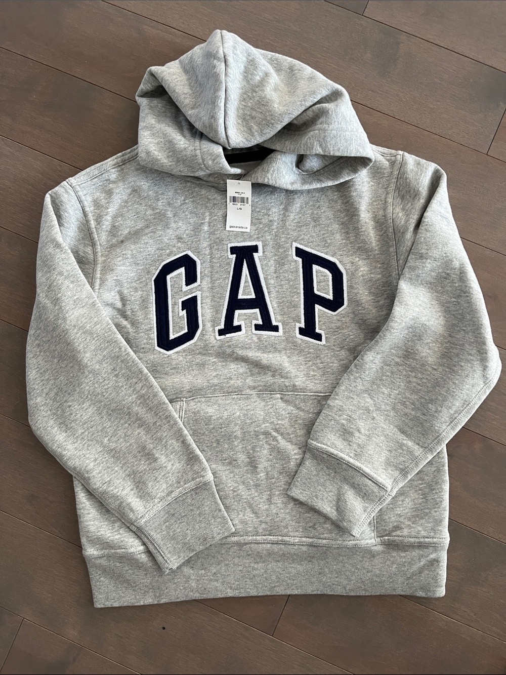 GAP Gray Hoodie with Navy Lettering